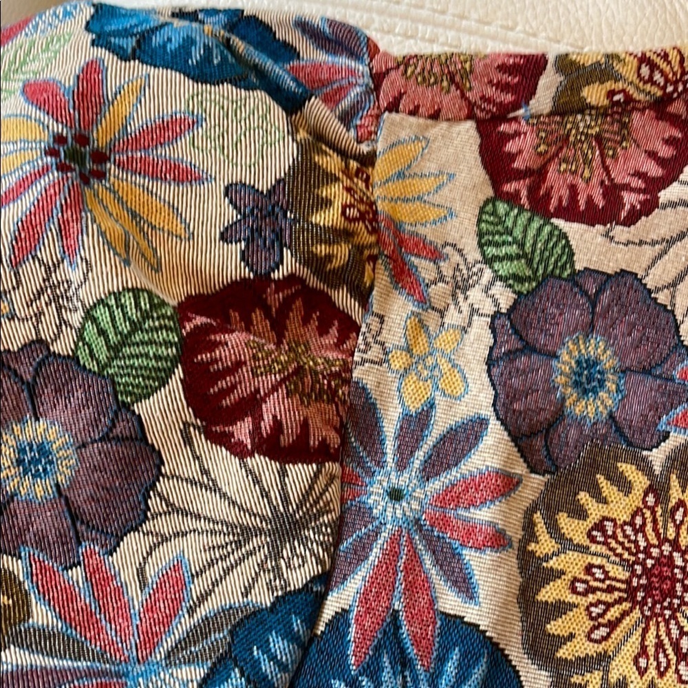 Blue Velvet Floral Crop Puff Sleeve Jacket - Picture 6 of 9